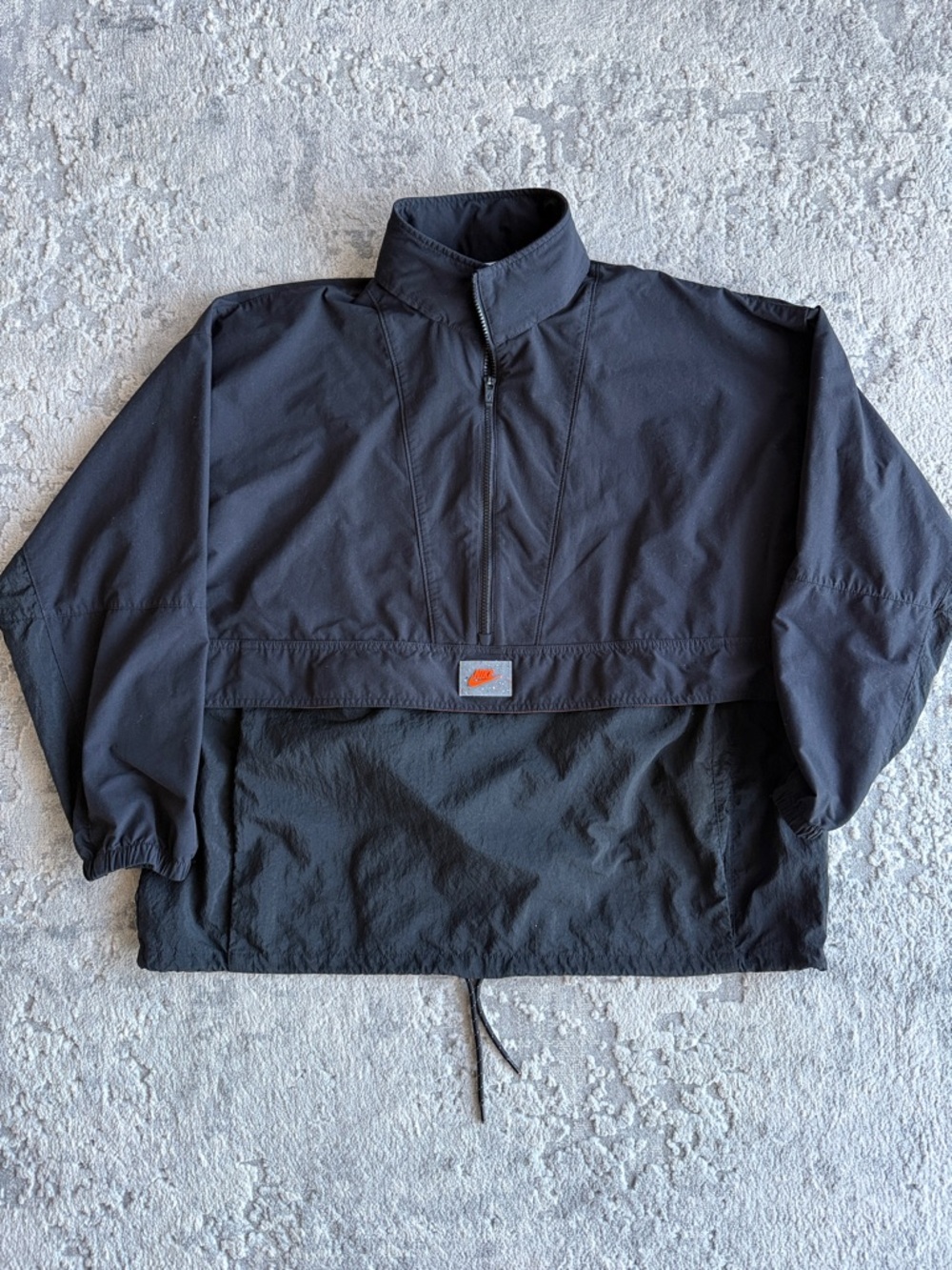 Nike Women's Sportswear Revolution 1/2-Zip Utility Jacket Black - Hidden Hood